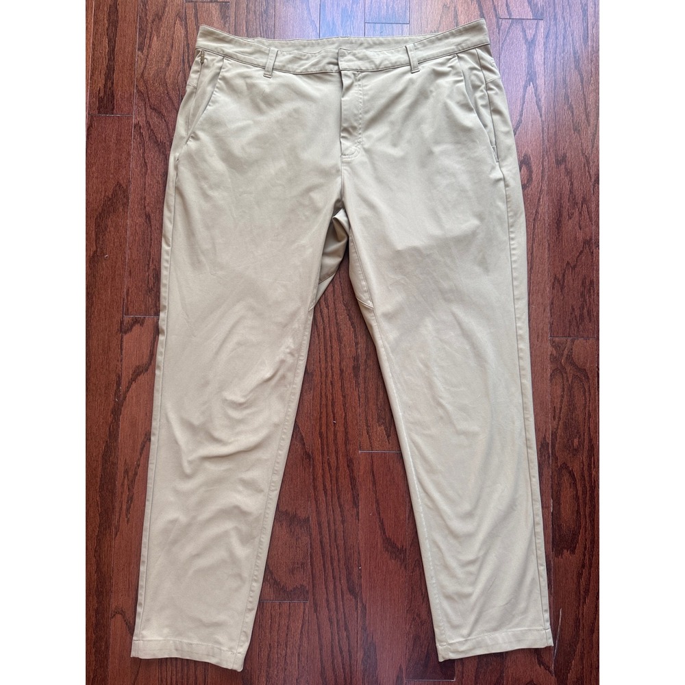 Fabletics Mens The One Go-To Pant Khaki Tan Performance Chino 39x28.5